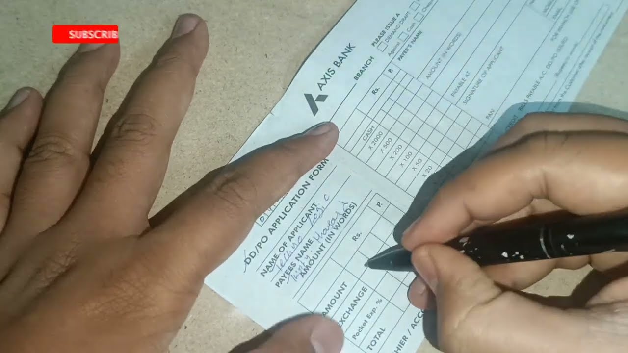 Axis Bank Demand Draft Form Filling | Step-by-Step Guide (Hindi/English) | Techno Logic | 2024