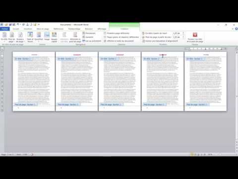 Word - Comment afficher des En-Tête différentes dans un même document.