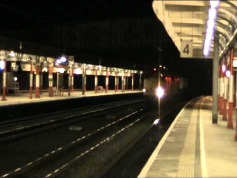 DRS Class 37'S  37087 & 37069 with horns on 6k73 Flasks at Lancaster 24th January 2011