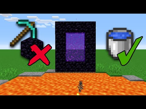 Minecraft: COMO CONSTRUIR UM PORTAL DO NETHER SEM PICARETA DE DIAMANTE E OBSIDIANA!