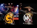 MORTAL KOMBAT 11 Vs MK Mobile RAIDEN All Moves Fatal Blow Friendship Brutality Comparison