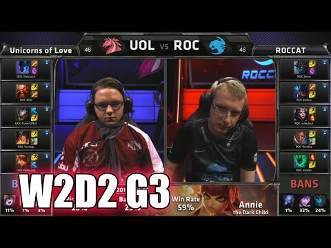 Unicorns of Love vs ROCCAT | S5 EU LCS Summer 2015 Week 2 Day 2 | UOL vs ROC W2D2 G3 Round 1