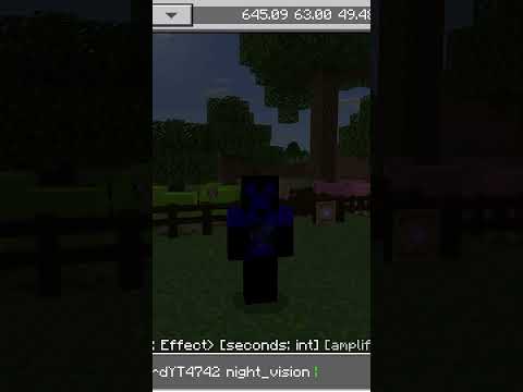 BlueSword Gaming - Night Vision in Seconds: Minecraft Effect Command Tutorial #shorts #minecraftcommands