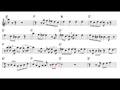 Bessie's Blues John Coltrane 1977  Eb Alto Sax Play Along