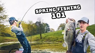 A Springtime Bass Fishing MASTERCLASS! (Bass Behavior Ep. 2)