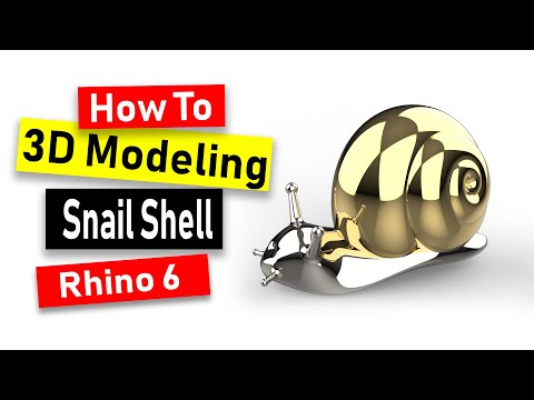 Snail 3D Modeling in Rhino 6 (Part 1) : Jewelry CAD Design Tutorial #105