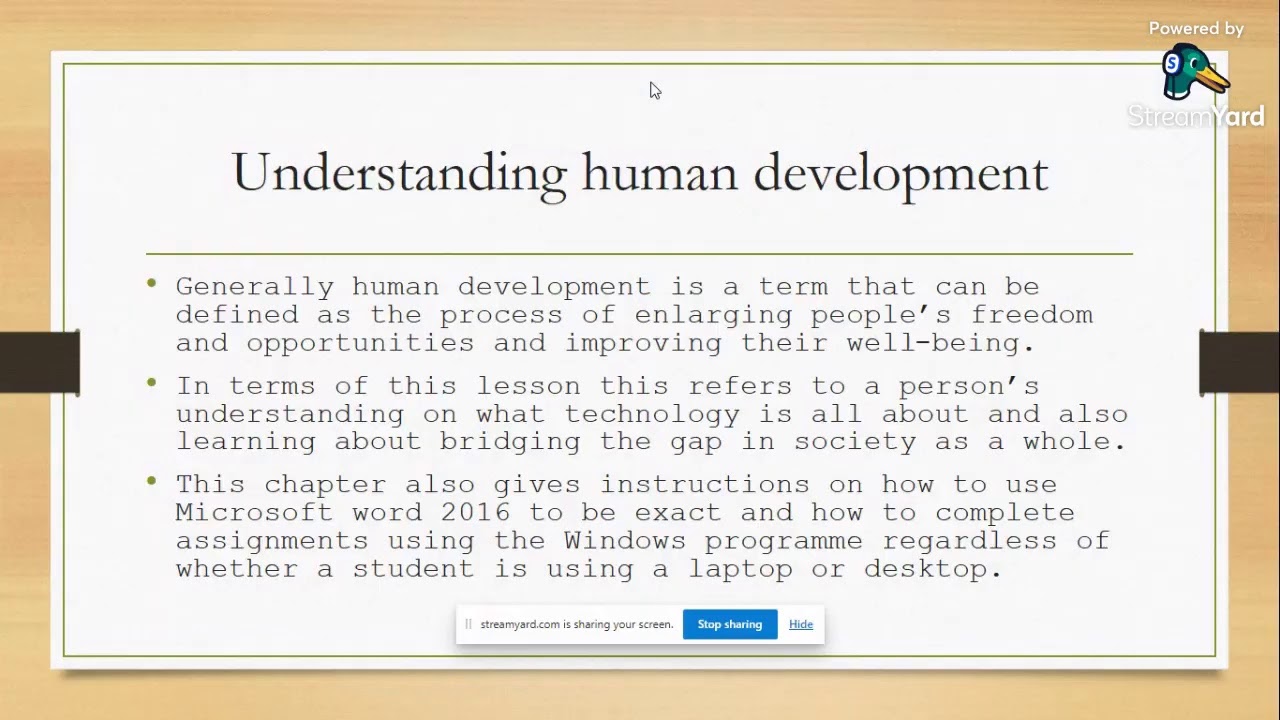 Understanding  Development, and Assignment 1
