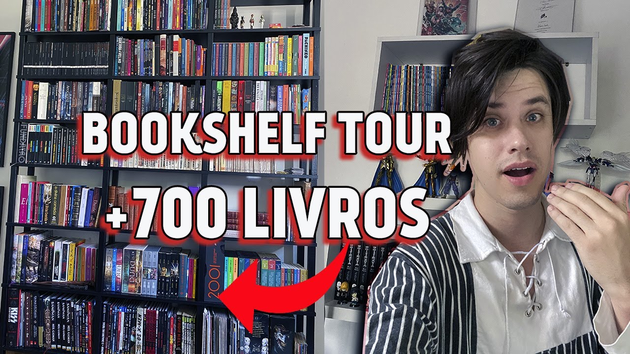 BOOKSHELF TOUR 2022 (+700 LIVROS) | mostrando todos os meus livros | EVEZEL
