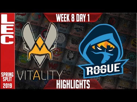 VIT vs RGE Highlights | LEC Spring 2019 Week 8 Day 1 | Vitality vs Rogue