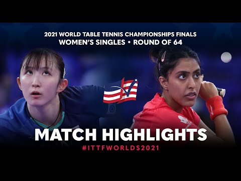 Hina Hayata vs Ayhika Mukherjee | 2021 World Table Tennis Championships Finals | WS | R64
