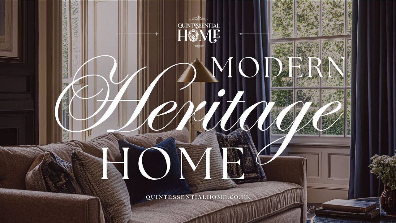 Modern Heritage Home Decor Ideas & Inspiration • Chic Jazz Music TV Background • Quintessential Home