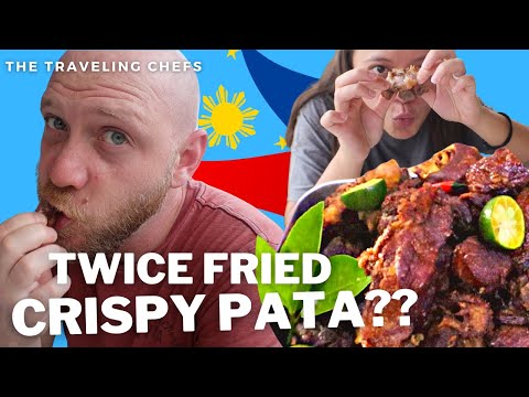 AMERICAN CHEF Tries to Cook FILIPINO FOOD | Traditional Crispy Pata | The Traveling Chefs