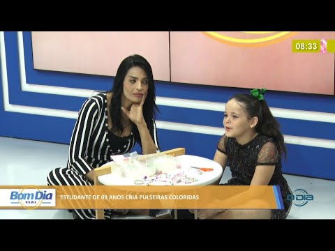 Estudante de 09 anos cria pulseiras coloridas 12 10 2021