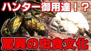 【MHW考察】意外とカルチャーショック！？モンハン界では当たり前の昆虫食文化について【モンハンワールド】#モンスターハンターワールド　#虫