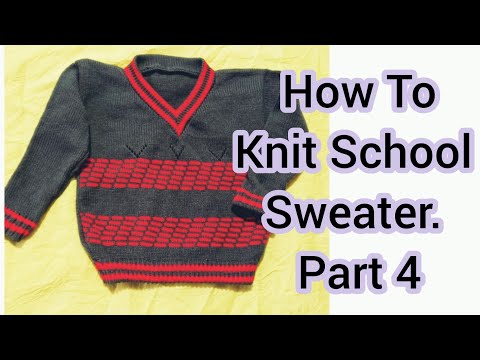 How To Knit School Sweater. Part 4//Neckband Fixing// #knitting #knit