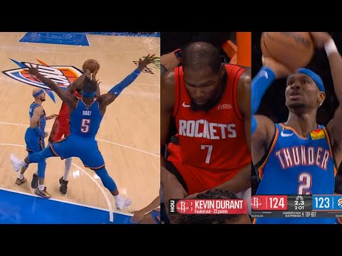 Lu Dort new defense on Kevin Durant and SGA game winning FT's after KD fouls out