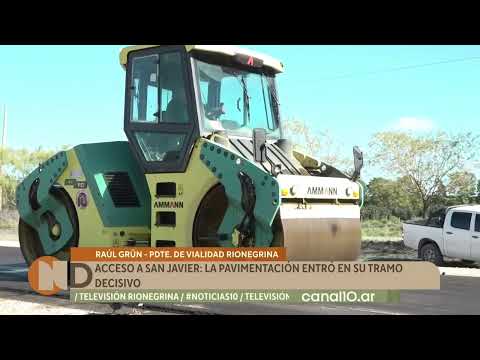 Acceso a San Javier: la pavimentación entró en su tramo decisivo