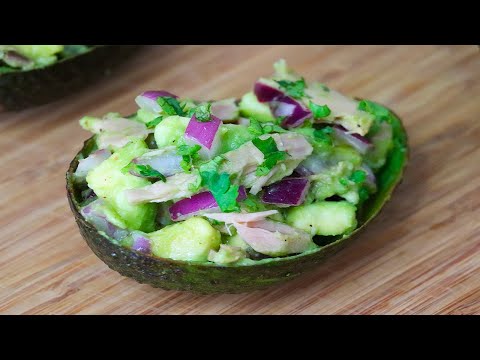 Aguacates rellenos de atún | Comida saludable