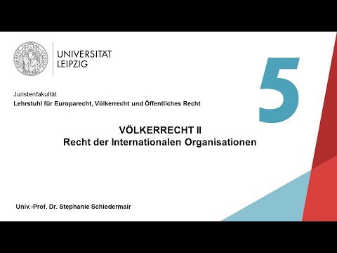 Vorlesung Völkerrecht II, 5. Sitzung (11.05.2021)