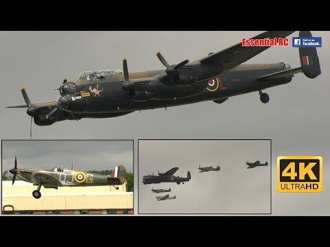 Royal Air Force Battle of Britain Memorial Flight Avro Lancaster at RIAT 2017 [*UltraHD and 4K*]