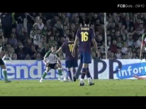 Racing Santander 1 - 4 FC Barcelona (La Liga - Week 4)