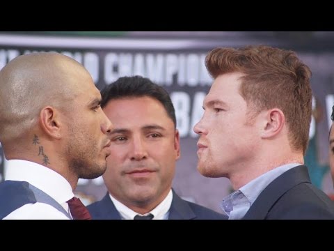 Saul Canelo Alvarez vs Miguel Cotto - FACE OFF!