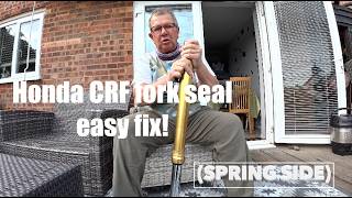 Honda CRF: Easy fork seal fix & test ride with Mr P 4K
