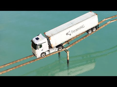 Cars vs Impossible Log Bridges ▶️ BeamNG Drive