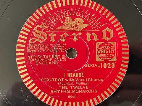 I Heard - Ray Starita and his Band (As Twelve Rhythm Monarchs)