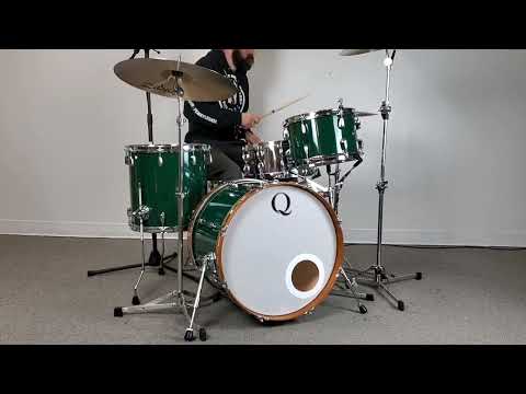 Q Drum Co "Forest Green" Maple Drum Kit image 12