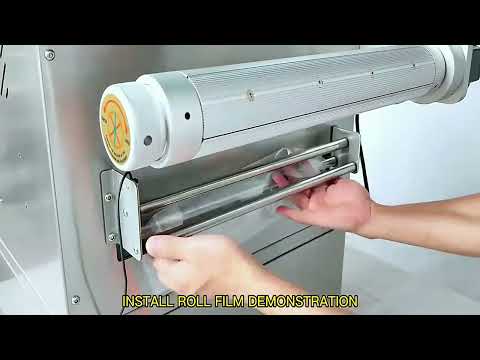 Tabletop type semi automatic MAP tray sealer operation demo