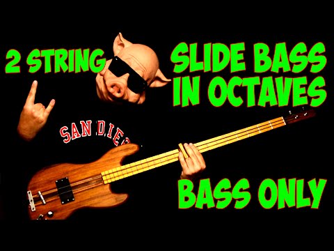2 String SUPER HEAVY Slide Bass Solo in Octaves BASS ONLY - Morphine Mark Sandman Parallax NeuralDSP