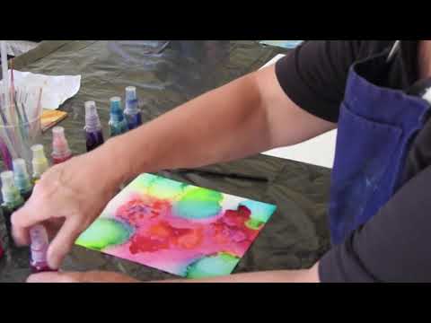 Alcohol ink on Yupo paper - underpainting technique
