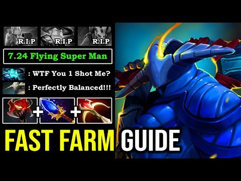 ULTIMATE FAST FARM GUIDE Madness 7.24 Cleave Sven 1 Hit Deleted Storm with Flying Aghanim DotA 2