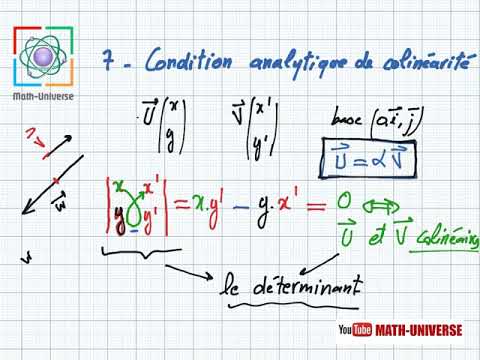 calcul vectoriel : vecteurs , normes , colinéaires , determinant : 2 ieme anée