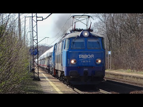 Duet Tabor Rail - ET22-1034-5331 & SM42-2334 z wagonami Uacs na linii kolejowej 131