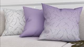 Декоративная подушка «939410» фиолетовый/сирень, фиолетовый — видео о товаре