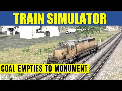 Train Simulator 2013 Game Play EMD SD40-2 Coal Empties To Monument Yard Full Scenario HD