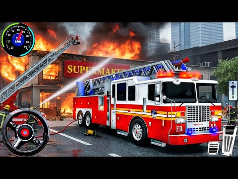 New Fire Brigade Driving Simulator 2026 - 911 Emergency Rescue Simulator 3D - Android Gameplay