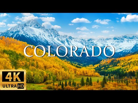 FLYING OVER COLORADO (4K UHD) Amazing Beautiful Nature Scenery & Relaxing Music for Stress Relief