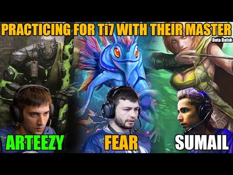 SumaiL and Arteezy practicing FOR Ti7 with their Master [FEAR] - dota 2
