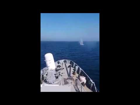 Hellenic Navy Frigate Phalanx CIWS In Action