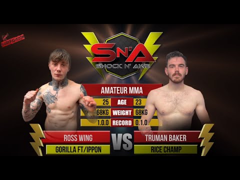Shock N Awe 32 Amateur Catchweight MMA - Ross WIng vs Truman Baker