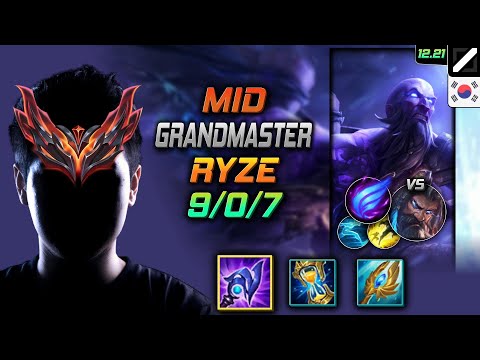 GrandMaster Mid Ryze Build Luden's Tempest Phase Rush - Ryze Mid vs Udyr - LOL KR 12.21