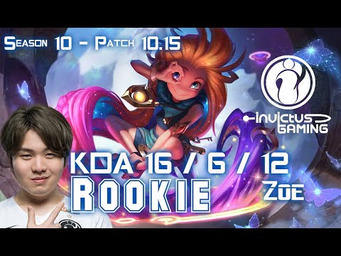IG Rookie ZOE vs CASSIOPEIA Mid - Patch 10.15 KR Ranked