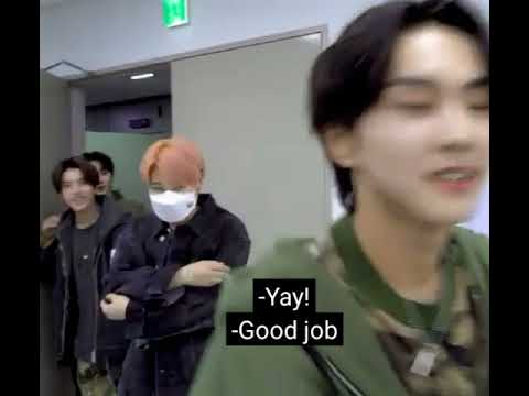 Sunoo bumping into a door then there's jake