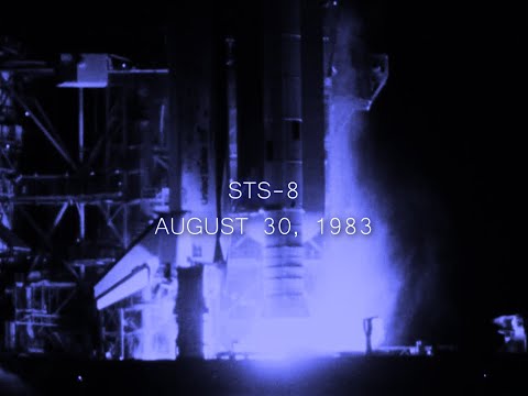Start von STS-8 (Space Shuttle Challenger)