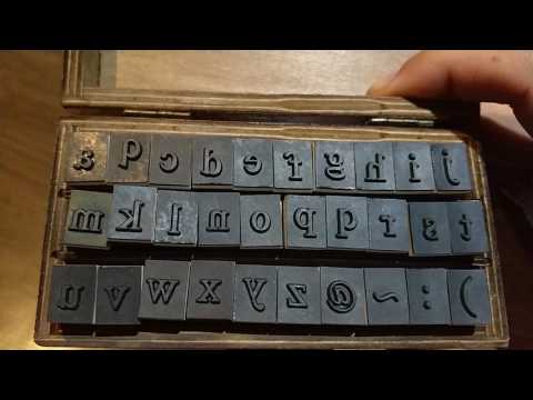 Sellos de letras abecedario Retro Style Alphabet Stamp