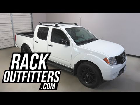 2005+ Nissan Frontier Crew Cab with Rhino-Rack Vortex Aero Quick Mount Roof Rack on RTS Tracks