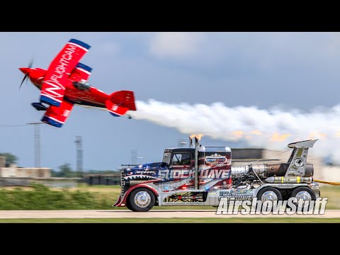 Shockwave Jet Truck vs. Pitts Biplane - Brian Correll - Thunder Over The Heartland 2021